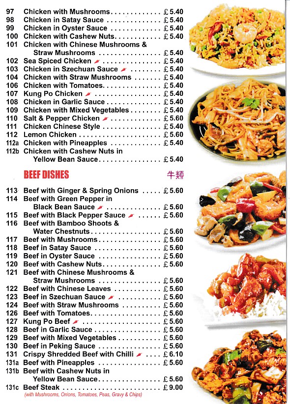 Menu of Wok U Like, Chinese in Ton Pentre, Rhondda