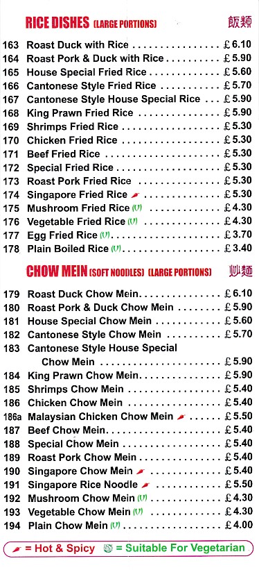 Menu of Wok U Like, Chinese in Ton Pentre, Rhondda