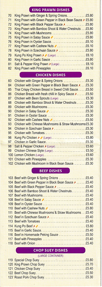 Menu ofGood Taste,Chinese Takeaway Hirwaun