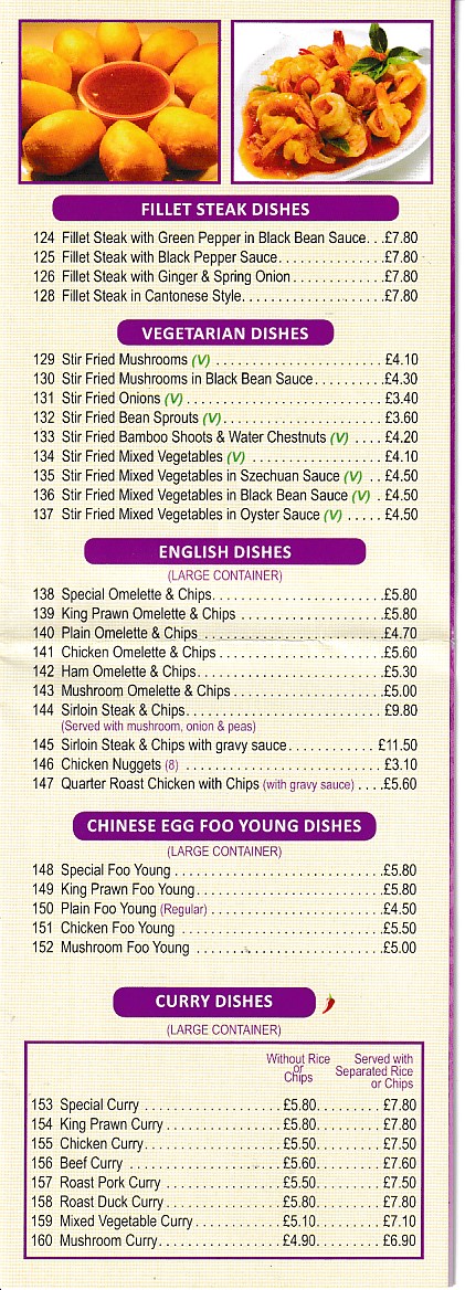 Menu of Good Taste,Chinese Takeaway Hirwaun