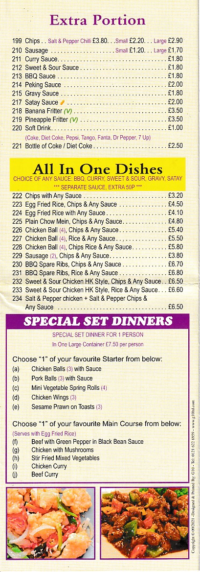 Menu of Good Taste,Chinese Takeaway Hirwaun